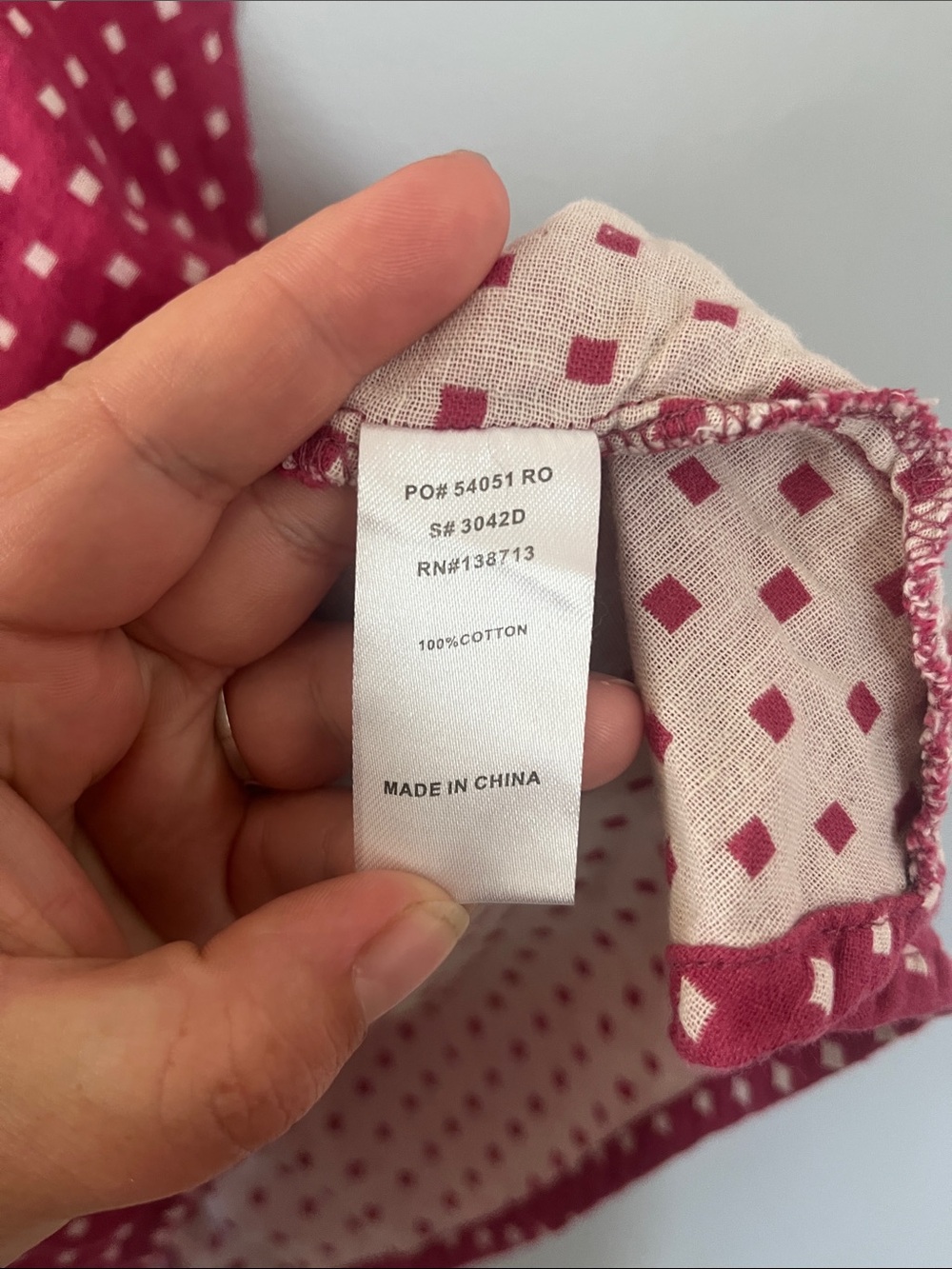 Doe & Rae Raspberry Pink Square Print Dress Large - Picture 3 of 6